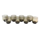 MCM Libbey Tawny Accent Old Fashioned Glasses