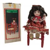 Christmas Around the World Porcelain Doll & Chair