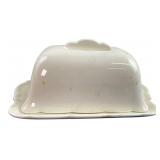 White Ceramic Covered Butter Dish