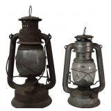 Dietz & Unmarked Tubular Kerosene Lanterns