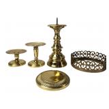 Baldwin Brass Candlesticks & Accessories Lot