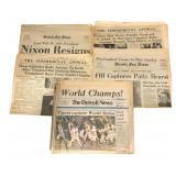 Detroit Free Press & Others Historical Newspapers