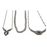 Trifari, Avon & Unmarked Rhinestone Necklaces