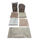 7 Maya & Aztec Style Cast Souvenir Plaques