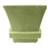 VTG McCoy Green Speckled Ceramic Planter 5.25" H