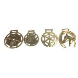Set of Four English Brass Horse Brasses