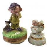 Disney Dopey Music Box & Lenox Trinket Box