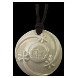 Ceramic Chinese Character Pendant Necklace
