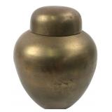 Brass Lidded Ginger Jar Urn 5.5" H
