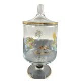 Fenton Happy Anniversary Covered Glass Jar