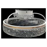 Gueudy 18" LED Crystal Ceiling Fan Light