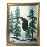 Doris VanHorn Framed Eagle Painting on Canvas