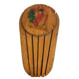Signed Bothe Wooden Wall Knife Block Rooster
