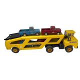 Mighty Tonka Car Carrier & 4 Vehicles