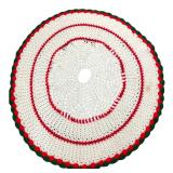 Handmade Crocheted Christmas Tree Skirt and...