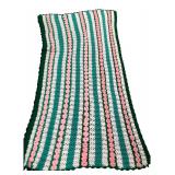 Hand-Crocheted Striped Afghan Blanket