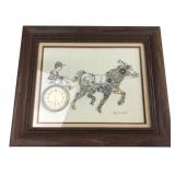 Signed Girard Watch Part Art Horse & Sulky