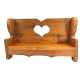 Rustic Wooden Heart Cutout Wall Shelf
