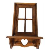 Country Wooden Window Pane Wall Shelf