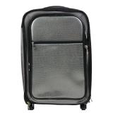 Silver Faux Crocodile Carry-On Suitcase