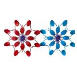 Painted Metal Flower Outdoor Wall Art