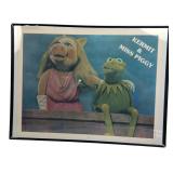 Muppets Kermit & Miss Piggy Framed Print 24x18