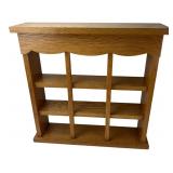 Oak Scalloped Wall Display Shelf