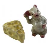 Ceramic Mouse & Cheese Shaker Set