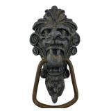 Vintage Cast Iron Lion Head Door Knocker
