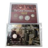 Great Depression 1929 & Cherished Dimes Coin Sets