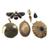 Costume Jewelry Pendant & Locket Lot