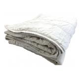 Off-White Quilted Throw Blanket 60x60"