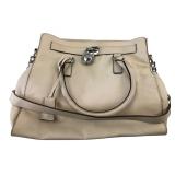 Michael Kors Cream Leather Satchel Handbag