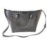 Michael Kors Gray Studded Saffiano Leather Tote