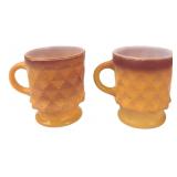 Pr. Anchor Hocking Fire-King Kimberly Mugs