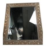 Ornate Floral Framed Beveled Wall Mirror
