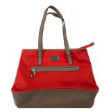 Dana Buchman Red Nylon Tote Bag