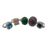 YGI & Various Sterling Silver Ring Lot