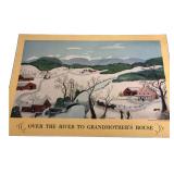 Grandma Moses Over the River Poster 18x22"