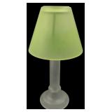 Frosted Glass Candle Lamp Green Shade