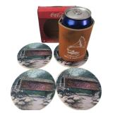 Coca-Cola Covered Bridge Stoneware Coasters