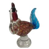 Pier 1 Art Glass Rooster Figurine