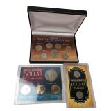 Three US Coin Collection Display Sets