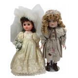 Two Decorative Dolls - Bride and Prairie Style