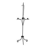 Wrought Iron Heart Finial Double Candle Stand