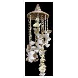 Seashell & Woven Basket Hanging Mobile 20" H