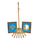 Bamboo Rake & Framed Papercut Artworks