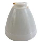 White Milk Glass Ribbed Lamp Shade