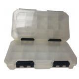 Pair of Husky Clear Plastic Organizer Boxes