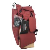 Red Quilted Faux Leather Car Seat Covers